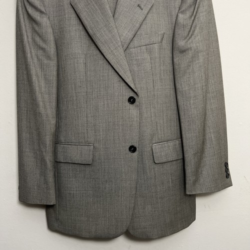 Men's Suit Size 39R Pants 33Wx30L Andrew Fezza Gray Wool & Cashmere Suit - Picture 4 of 16
