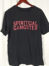 Spiritual Gangster Women's Black T Shirt Size LARGE