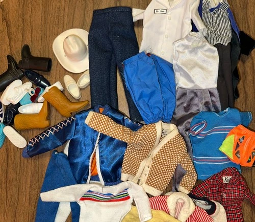 Vintage Mattel Ken Doll Clothes Lot 25 Pieces 1960-80 Shoes