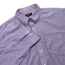 Vintage Arrow Dover Button-Down Shirt Mens 17.5 34/35 Made In USA Light Purple