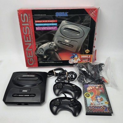 Sega Genesis Model 2 Sonic 2 Box Almost Complete 2 Controller No Inserts Papers 