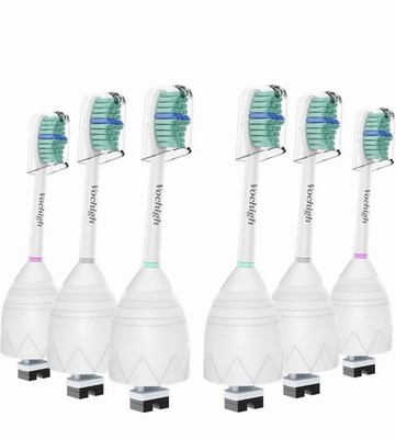 6 Pack Philips Sonicare Replacement Toothbrush Heads for e-Series - Green