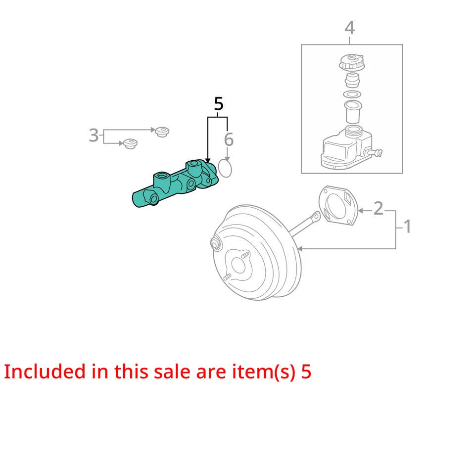 2000 BMW X5 Power Brake Booster OEM 148K Miles - LKQ406927739 - Image 4 of 4