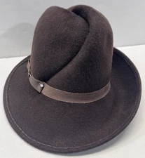 Ritz Henry Pollack NY Womens Vintage Wool Hat Medium Brown