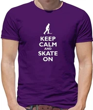 Keep Calm and Skate On - Mens T-Shirt - Skateboarding Skateboard Board Love