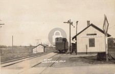 Railroad Depot Bridgewater MI Michigan RPPC Photo Postcard COPY