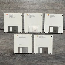 Lot of 5 Apple Macintosh 3.5 in Floppy Disks Tour Utilities Tools Untested