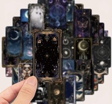 10 adesivi astrologia tarocchi mistici luna stella acchiappasogni decalcomanie impermeabili