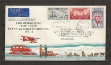 Ross Dependency 1958 FDC airmail Trans Antarctic crossing Scott Base Plane cover