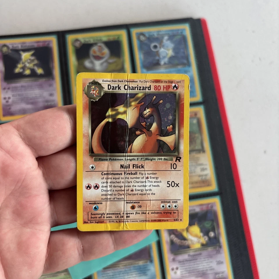 Pokémon Team Rocket Complete Set 83/82 Unlimited WOTC 2000 Dark Charizard MP-DMG - Image 4 of 4