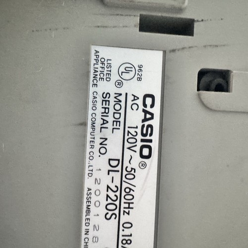 Casio DL-220S Printing Calculator With Paper Roll Vintage Made in Japan *TESTED* - Picture 7 of 10