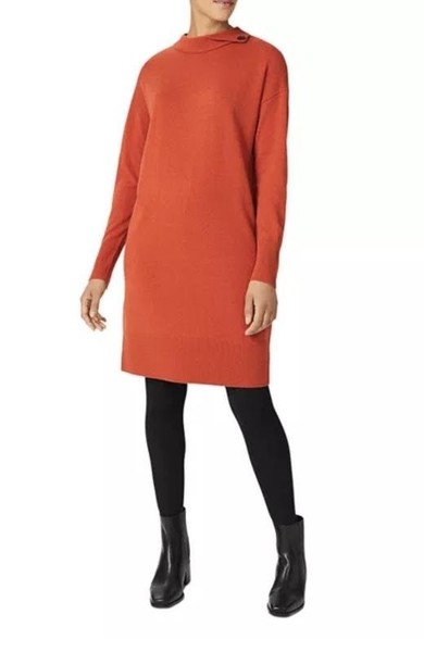 Women Hobbs Dress Coral Viscose 48