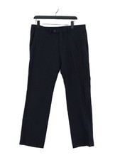 Autograph Men's Suit Trousers W 36 in Blue Wool with Polyester Dress Pants