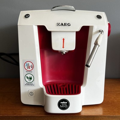 AEG LM 5100 Coffee Machine Lavazza Mio aModo Red And Cream Retro UK