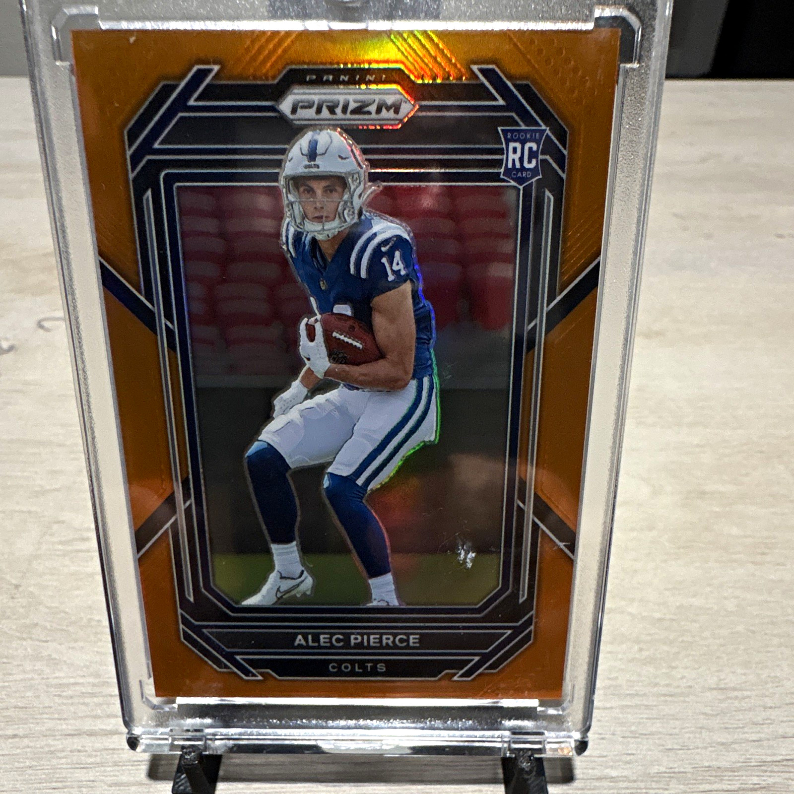 Panini Prizm 2022 Alec Pierce Colts RC #330 Orange Prizm #/249 PSA