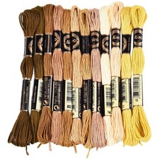 12 Skeins 6 Strands Variegated Embroidery Floss Thread Gradient Friendship Br...