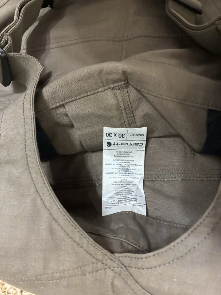 Carhartt Force Buckle Clip Overalls In Olive Green/gray - Size 30 X 30 - Image 3 of 4