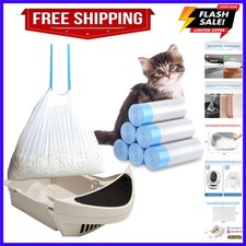 120 Pack Cat Litter Bags with Drawstring, Compatible with Litter-Robot 3/4 He...
