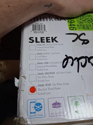 Minka Aire Sleek 60" Wi-Fi Enabled Ceiling Fan with LED Light, Flat White - Picture 2 of 4