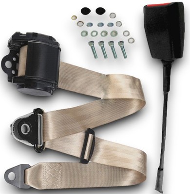 SJS Carstyling 3-Point Automatic Seat Belt 22 cm Beige For Opel Kadett D
