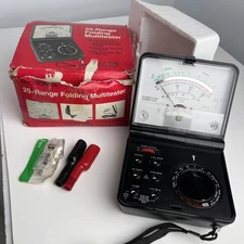 Micronta Model 22-211 25-Range Folding Multitester TESTED & WORKS