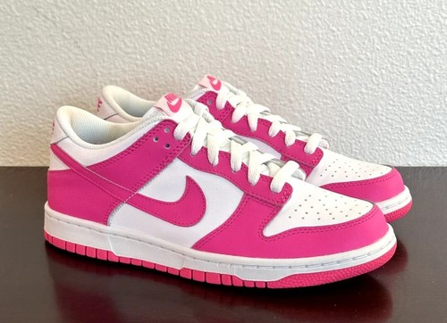 New HOT PINK Nike Kid’s Size 5Y Woman's 6.5 Dunk Low Laser Fuchsia FB9109 102 - Picture 3 of 12
