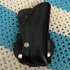 Vtg JayPee Black Leather RH 4” 1911 Retention Easy Remove Handgun Holster