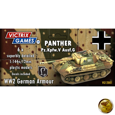 #ad Victrix Games Panther Ausf G Pz.Kpfw. V Ausf G WW2 German Armour Tank Miniatures $35.99