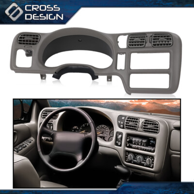 GRAY DASH BEZEL SINGLE DIN FIT FOR 1998-2004 CHEVY S-10 GMC SONOMA