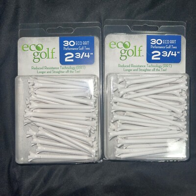 Eco Golf - RRT Performance Golf Tees White 2 3/4'' ( 2 Packs of 30) 