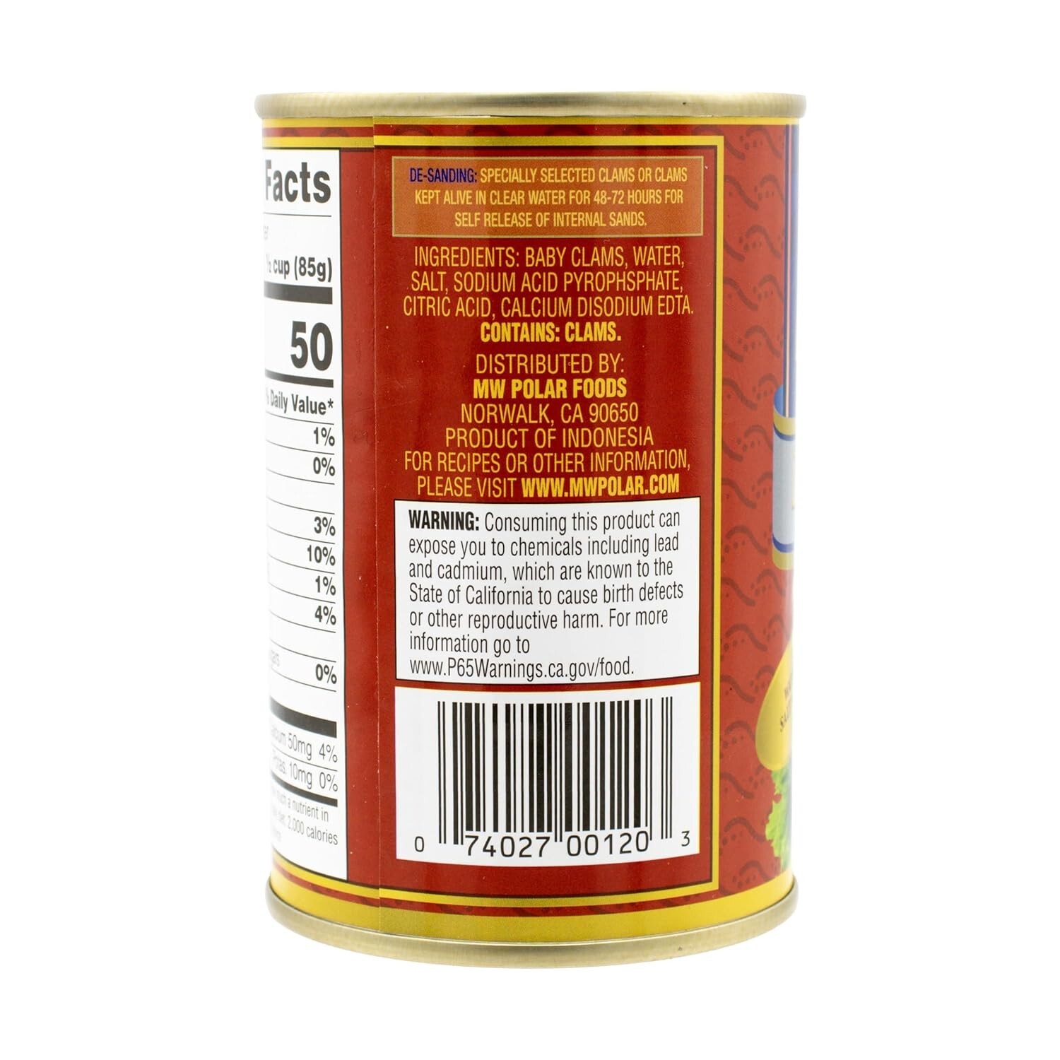 Whole Baby Clams - Gourmet 10-Ounce Pack of 12 for Culinary Excellence