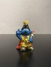 Los Pitufos 20046 Emperador Pitufo Rey Raro Corona de Oro Figura de Colección PVC Figura de Juguete