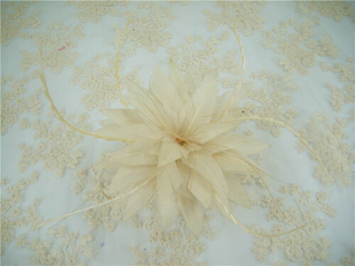 Sale Goose Peacock Plume Feather Flower Mount Millinery Hat Fascinator Hairpiece - Picture 3 of 6
