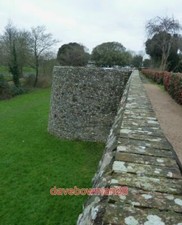 PHOTO  ROMAN BASTION FROM BISHOPS PALACE GARDEN A WALL WALK ALONG THE TOP OF THE