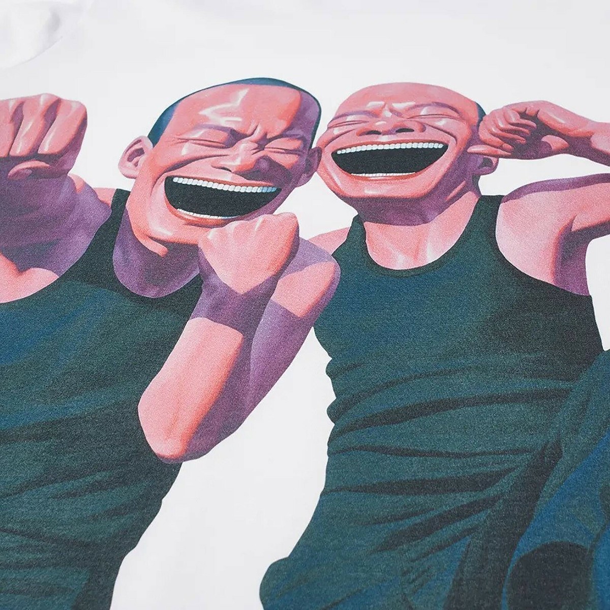 YUE MINJUN x Comme des Garçons 'Laughing Figures' Designer 3/4 T