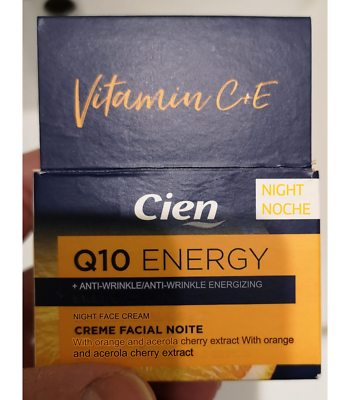 CIEN Q10 Gesichtscreme Anti-Falten Nachtcreme (50 Ml) - Mit Hyaluronsäure & Vitamin E | Für Anspruchsvolle Haut