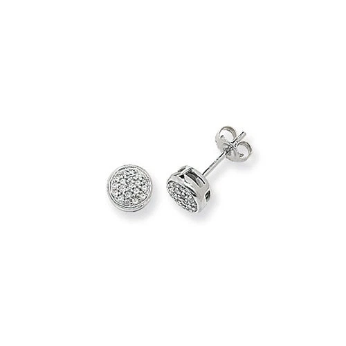 Orecchini Donna Oro Bianco 9kt - WJS30469 - Scegli La Misura (12/16/20/25/30mm) In Metallo Prezioso