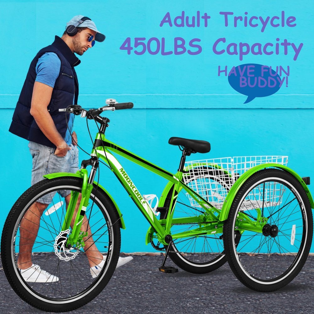 Adult Tricycle 7-Speed Adult Mountain Tricycle
