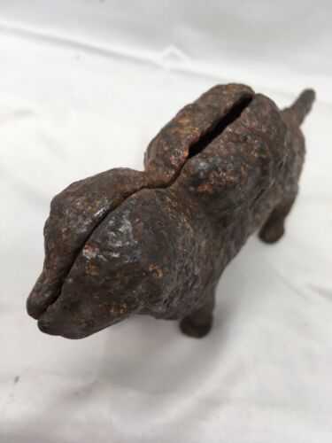ANTIQUE HUBLEY ?TOY CO CAST IRON BANK DOG ART STATUE SCULPTURE DOORSTOP US - Picture 2 of 8