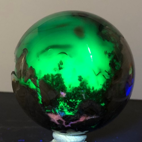 1362g Natural Volcano Agate Crystal Quartz Sphere mineral specimen Healing AH78 - Picture 20 of 22
