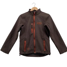 Cowboy Hardware Jacket Dark Brown Coat Country Orange Boys Size XL