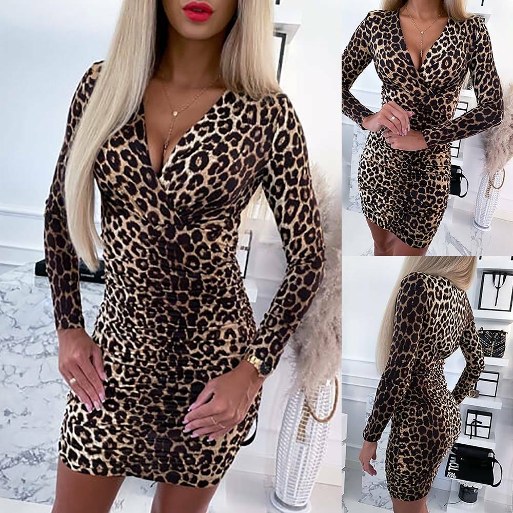 white christmas dresses ALL ABOUT ME LEOPARD PRINT MINI DRESS – AKIRA main image 0