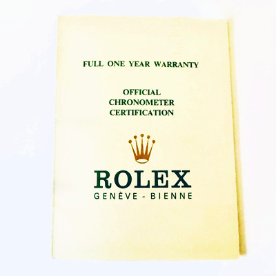 ROLEX Genuine Open Official Chronometer Certificate 7.5 Mil. Punched Number 1977