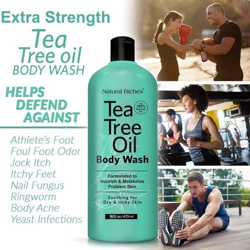 Luxury Tea Tree Oil Body Wash - 16 fl oz for Deep Hydration and Odor Defense - Picture 5 of 11