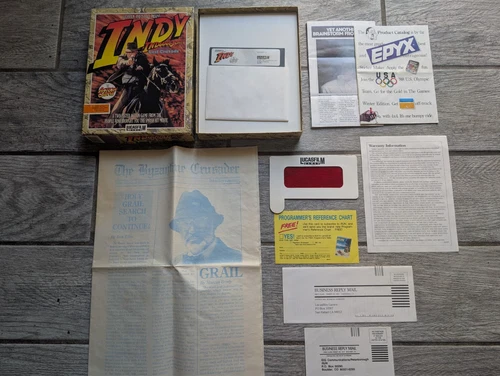 INDIANA JONES AND THE LAST CRUSADE - Commodore 64 C64 - Complete & Fully Tested!