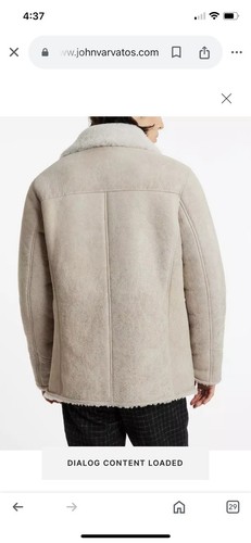 $1498 Nueva Chaqueta de Cuero de Oveja Sammy Colección John Varvatos EU50 US40 NUEVA CON ETIQUETAS - Imagen 5 de 12