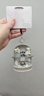 Disney 100 Mickey & Minnie Mouse Skizzenbuch Flugzeug Urlaub Ornament - NEU 