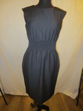 Calvin Klein Cap Sleeve Dress - Zippered Back - Elastic Waist - Black - Size: 6