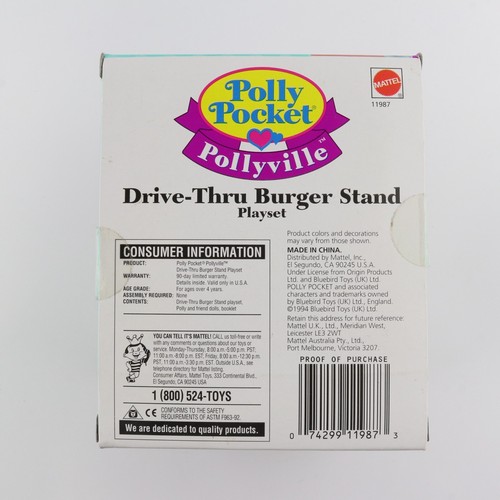 POLLY POCKET 1994 Drive Thru Burger Stand Restaurant NEW & SEALED - Picture 8 of 8