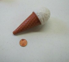 Vanilla Ice Cream Cone Treat Pretend Play Food Piece Prop Part Kid Kitchen